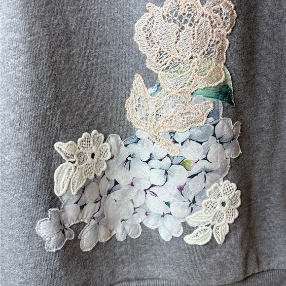 Dolce & Gabbana Gray Floral Sweatshirt Sz XS - Picture 4 of 16